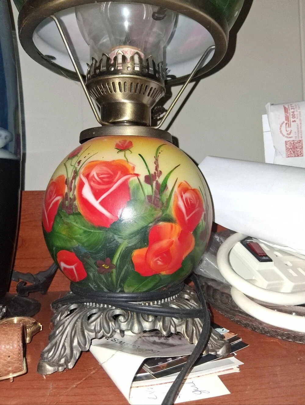 Vintage Almoat Antique Hurricane Lamp
